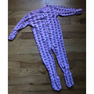 Kickee Pants Size 6-12M Pink Puffer Footie